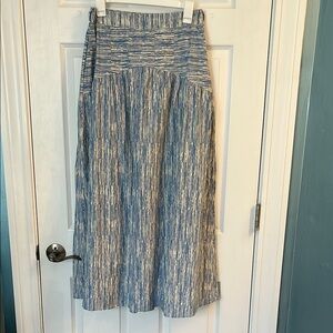 Blue and White Maxi Skirt‎